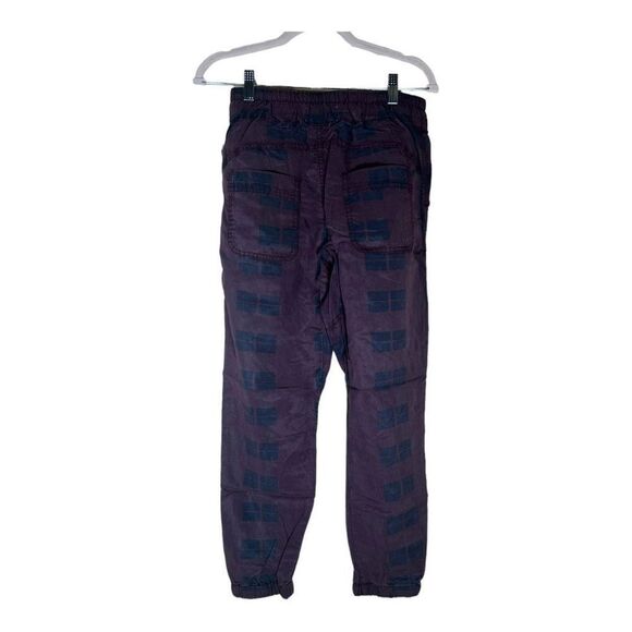 Anthropologie Women's Black and Purple jacquard Button Fly Joggers Size‎ XS - Picture 3 of 10